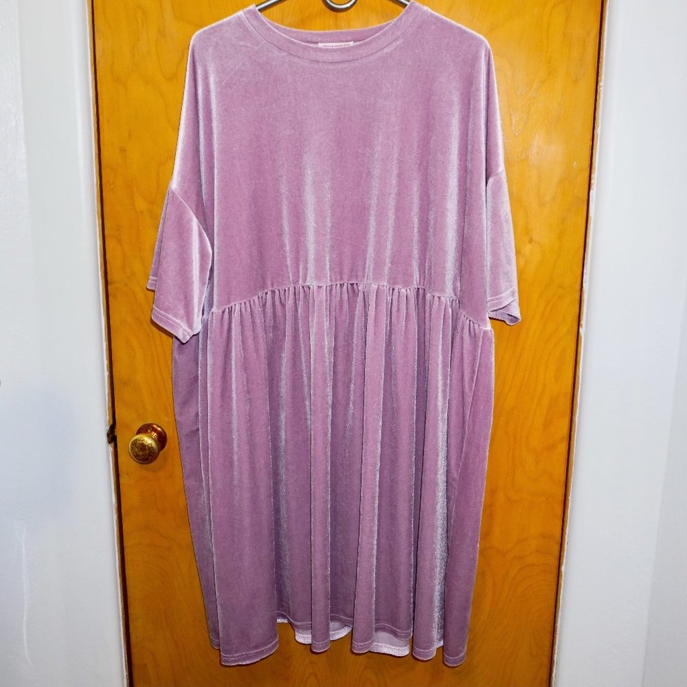 Size 26 Urban Threads Lilac Velour Dress